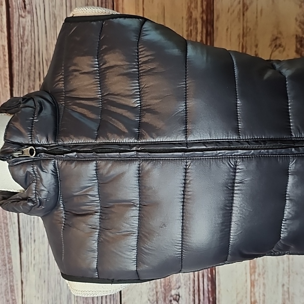 NEW BLACK POLAR EDGE NYLON SLEEVELESS PUFFER VEST - Picture 2 of 12